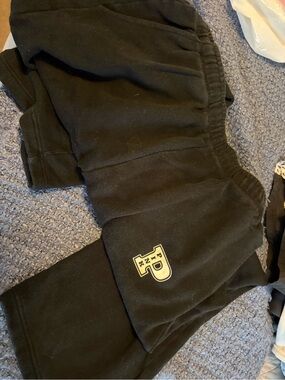 PINK Victoria's Secret Black Wide Leg Sweatpants with PD Patch